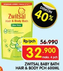 Promo Harga Zwitsal Natural Baby Bath 2 In 1 600 ml - Superindo