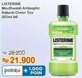 Promo Harga LISTERINE Mouthwash Antiseptic Natural Green Tea 250 ml - Indomaret