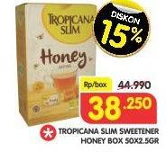 Promo Harga TROPICANA SLIM Sweetener Honey per 50 pcs 2 gr - Superindo