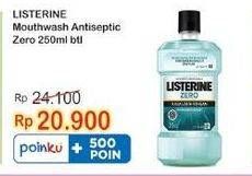 Promo Harga LISTERINE Mouthwash Antiseptic Zero 250 ml - Indomaret