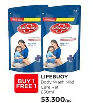 Promo Harga Lifebuoy Body Wash Mild Care 850 ml - Watsons