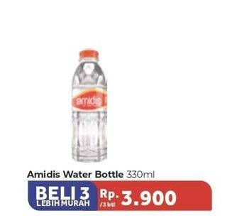 Promo Harga AMIDIS Air Mineral per 3 botol 330 ml - Carrefour