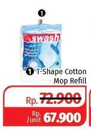 Promo Harga SWASH T-Shape Cotton Mop Refill  - Lotte Grosir
