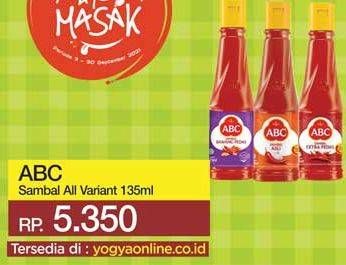 Promo Harga ABC Sambal All Variants 135 ml - Yogya