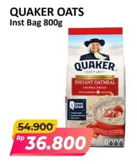 Promo Harga Quaker Oatmeal Instant 800 gr - Alfamart