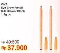 Promo Harga VIVA Eyebrow Pencil QC Brown, Black  - Indomaret