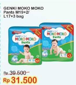 Promo Harga Genki Moko Moko Pants M19+2, L17+3  - Indomaret