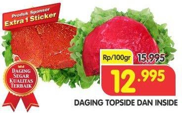 Promo Harga Daging Inside/ Topside Sapi per 100 gr - Superindo