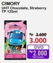 Promo Harga Cimory Susu UHT Chocolate, Strawberry 125 ml - Alfamart
