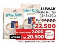 Promo Harga Luwak White Koffie per 21 sachet 20 gr - LotteMart