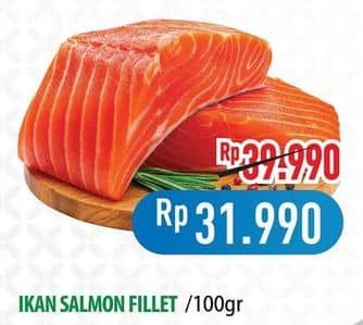 Promo Harga Salmon Fillet per 100 gr - Hypermart