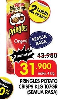 Promo Harga PRINGLES Potato Crisps All Variants 107 gr - Superindo