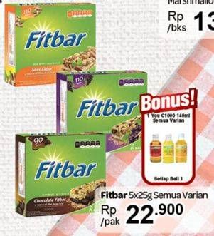 Promo Harga FITBAR Makanan Ringan Sehat All Variants per 5 pcs 25 gr - Carrefour