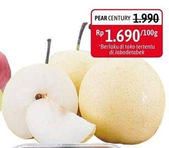 Promo Harga Pear Century per 100 gr - Alfamidi