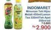 Promo Harga INDOMARET Minuman Teh Hijau Melati, Lemon, Apel 330 ml - Indomaret