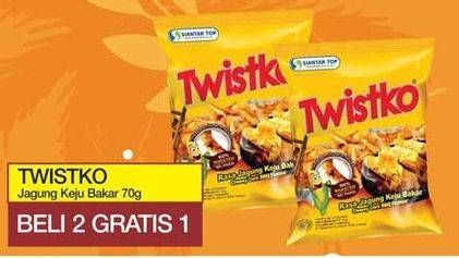 Promo Harga TWISTKO Snack Jagung Bakar Keju Bakar 70 gr - Yogya