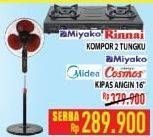 Promo Harga Kompor Gas 2 Tungku/ Kipas Angin 16"  - Hypermart