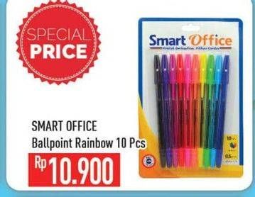Promo Harga SMART OFFICE Balpoint Rainbow 10 pcs - Hypermart