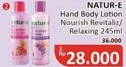 Promo Harga NATUR-E Hand Body Lotion Daily Nourishing Revitalizing, Relaxing 245 ml - Alfamidi