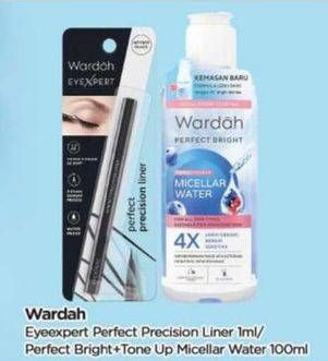 Promo Harga Wardah EyeXpert Perfect Precision Liner/Wardah Perfect Bright Tone Up Micellar   - TIP TOP