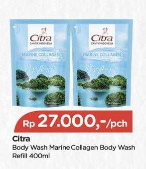 Promo Harga Citra Body Wash Marine Collagen 400 ml - TIP TOP