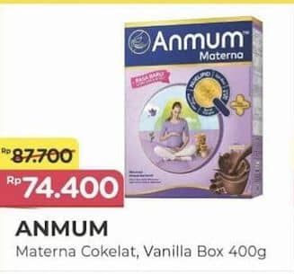 Promo Harga Anmum Materna Vanilla Delight, Cokelat 400 gr - Alfamart