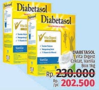 Promo Harga DIABETASOL Special Nutrition for Diabetic Coklat, Vanila 1 kg - LotteMart