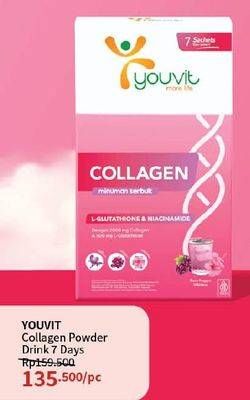 Promo Harga Youvit Collagen Powder Drink 7 pcs - Guardian
