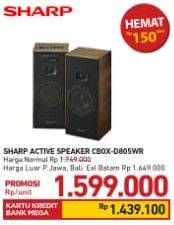 Promo Harga SHARP Active Speaker CBOX-D805WR  - Carrefour