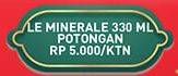 Promo Harga LE MINERALE Air Mineral per 24 botol 330 ml - Hypermart