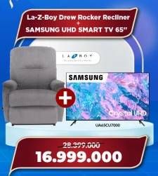 Promo Harga LazBoy Drew Rocker Recliner + Samsung UHD Smart TV 65