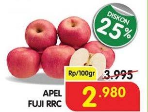 Promo Harga Apel Fuji RRC per 100 gr - Superindo