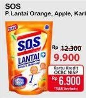 Promo Harga SOS Pembersih Lantai Orange, Apple 750 ml - Alfamart