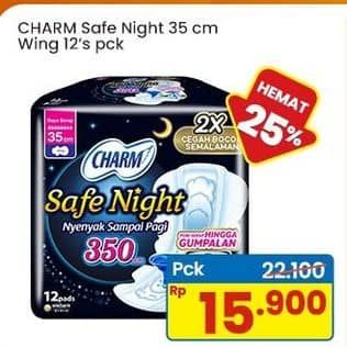 Promo Harga Charm Safe Night Wing 35cm 12 pcs - Indomaret