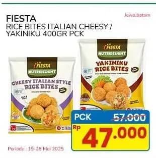 Promo Harga Fiesta Rice Bites Cheesy Italian, Yakiniku 400 gr - Indomaret