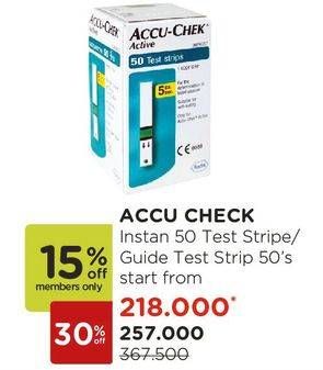 Promo Harga ACCU CHEK Active Test Strips 50 pcs - Watsons