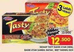 Promo Harga SEDAAP Tasty Bakmi Ayam, Ayam Geprek Matah, Beef Yakiniku 115 gr - Superindo