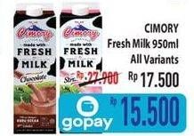 Promo Harga CIMORY Fresh Milk All Variants 950 ml - Hypermart