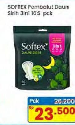 Promo Harga Softex Daun Sirih 3 In 1 16 pcs - Indomaret