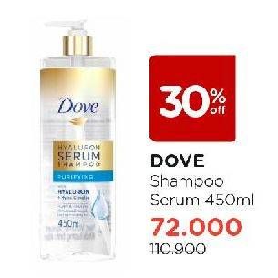 Promo Harga Dove Hyaluron Serum Shampoo 450 ml - Watsons
