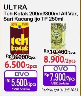 Promo Harga Ultra Sari Kacang Ijo 250 ml - Alfamart