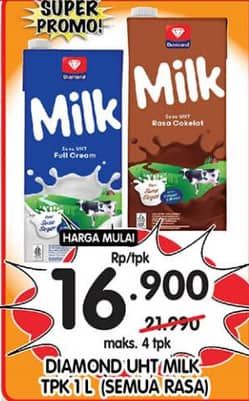 Promo Harga Diamond Milk UHT All Variants 1000 ml - Superindo