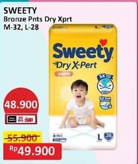 Promo Harga Sweety Bronze Pants Dry X-Pert M32, L28 28 pcs - Alfamart