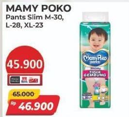 Promo Harga Mamy Poko Pants Xtra Kering Slim Tidak Gembung L28, M30, XL23 23 pcs - Alfamart