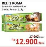 Promo Harga ROMA Sari Gandum Coklat, Peanut per 2 pouch 115 gr - Alfamidi