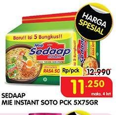 Promo Harga SEDAAP Mie Kuah Soto 75 gr - Superindo