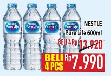 Promo Harga Nestle Pure Life Air Mineral 600 ml - Hypermart
