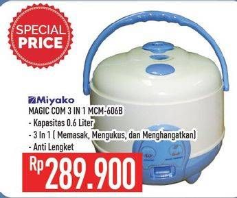 Promo Harga MIYAKO MCM-606 B Magic Com  - Hypermart