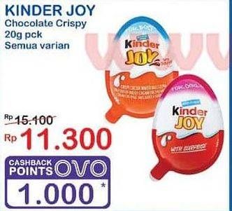 Promo Harga Kinder Joy Chocolate Crispy All Variants 20 gr - Indomaret