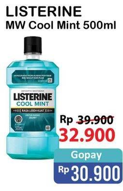 Promo Harga LISTERINE Mouthwash Antiseptic Cool Mint 500 ml - Alfamart